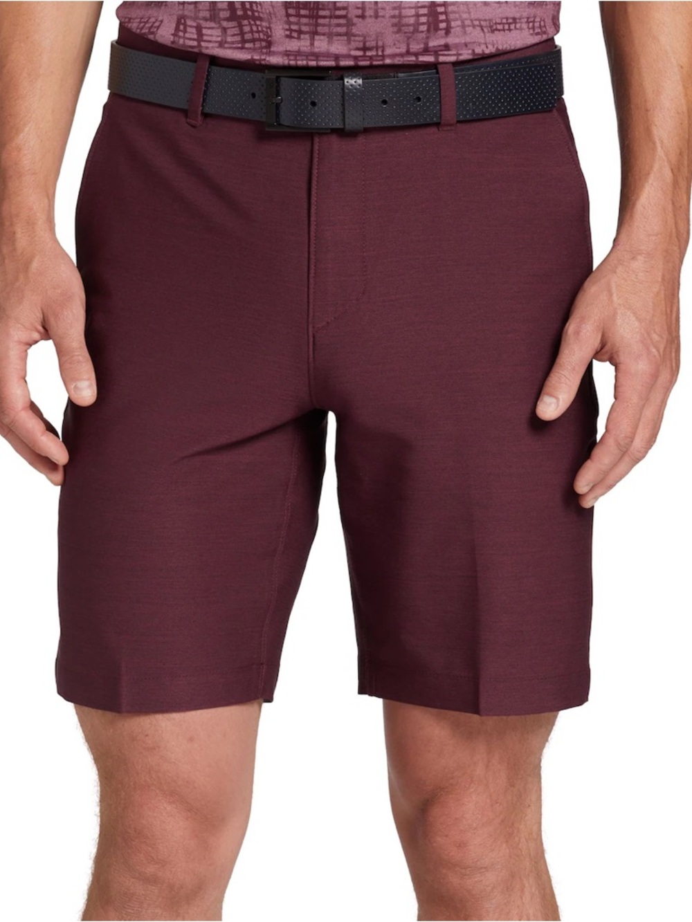 VRST Chino Golf Shorts Dark Cranberry Mens Sz 36 Zip Pockets Stretch